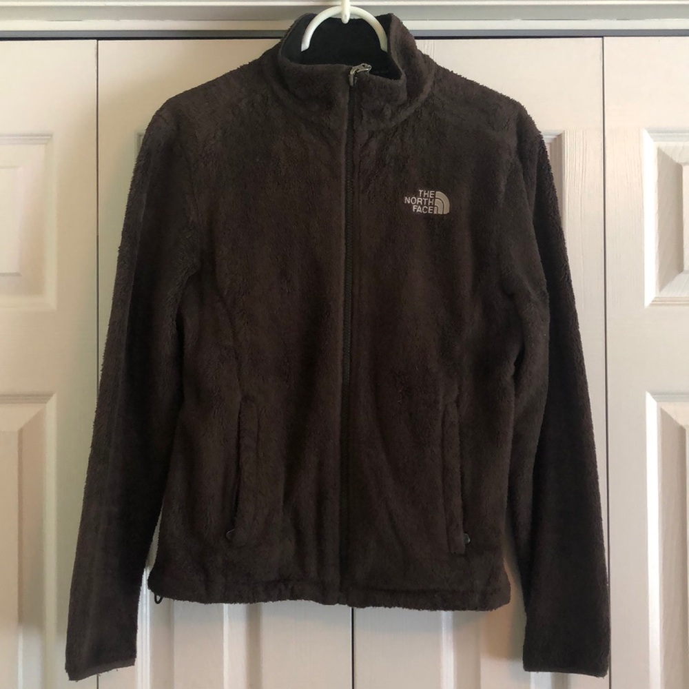 North Face brown fleece jacket
